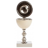 Viola Milano - Scatola Decorativa Uova di Struzzo Su Base in Ottone Placcato - Handmade in Italy - Luxury Exclusive Collection