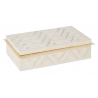 Viola Milano - Scatola Decorativa in Pelle Scamosciata Selvaggia - Crema - Handmade in Italy - Luxury Exclusive Collection