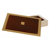 Viola Milano - Scatola Decorativa in Pelle Scamosciata Selvaggia - Crema - Handmade in Italy - Luxury Exclusive Collection