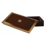 Viola Milano - Scatola Decorativa in Pelle Scamosciata Selvaggia - Marrone - Handmade in Italy - Luxury Exclusive Collection