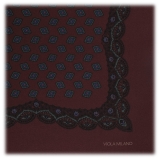 Viola Milano - Diamond Archive Printed Silk Pocket Square - Brown Mix - Handmade in Italy - Luxury Exclusive Collection