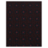 Viola Milano - Diamond Bloom Selftipped Silk Tie - Brown Mix - Handmade in Italy - Luxury Exclusive Collection