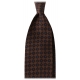 Viola Milano - Diamond Floral Italian Wool Tie - Brown - Handmade in Italy - Luxury Exclusive Collection