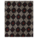 Viola Milano - Diamond Floral Italian Wool Tie - Grey - Handmade in Italy - Luxury Exclusive Collection