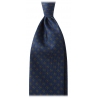 Viola Milano - Diamond Handprinted Selftipped Archive Madder Silk Tie - Navy - Handmade in Italy - Luxury Exclusive Collection
