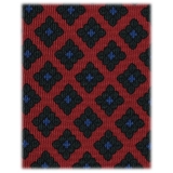 Viola Milano - Diamond Pattern Selftipped Ancient Madder Silk Tie - Red - Handmade in Italy - Luxury Exclusive Collection