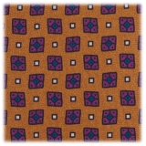 Viola Milano - Diamond Pattern Selftipped Italian Silk Tie - Bronze - Handmade in Italy - Luxury Exclusive Collection