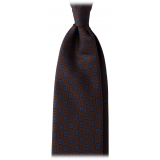 Viola Milano - Diamond Pattern Selftipped Italian Silk Tie - Brown Mix - Handmade in Italy - Luxury Exclusive Collection