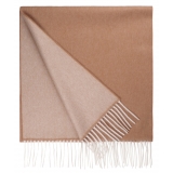Viola Milano - Sciarpa Double Face 100% Zibellino Cashmere - Cammello Mix - Handmade in Italy - Luxury Exclusive Collection
