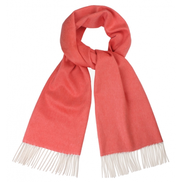 Viola Milano - Sciarpa Double Face 100% Zibellino Cashmere - Mix Rosa - Handmade in Italy - Luxury Exclusive Collection
