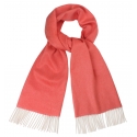 Viola Milano - Sciarpa Double Face 100% Zibellino Cashmere - Mix Rosa - Handmade in Italy - Luxury Exclusive Collection