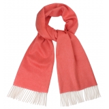 Viola Milano - Sciarpa Double Face 100% Zibellino Cashmere - Mix Rosa - Handmade in Italy - Luxury Exclusive Collection