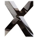 Viola Milano - Ebony & Horn Tray on Nickel Plated Folding Stand - Handmade in Italy - Luxury Exclusive Collection