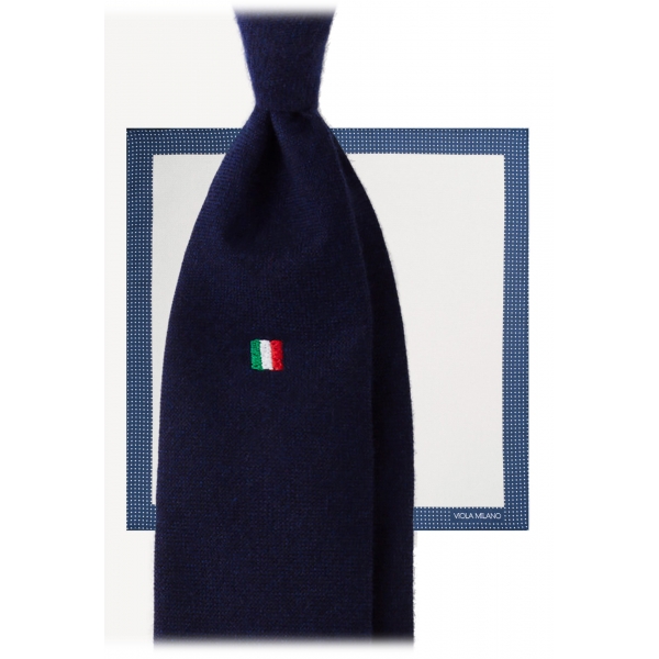 Viola Milano - Pacchetto Essential Cashmere Italiano - Cravatta + Fazzoletto - Handmade in Italy - Luxury Exclusive Collection