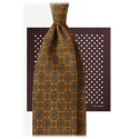 Viola Milano - Essential Italian Printed Wool Package - Tie + Pocket Square - Handmade in Italy - Luxury Exclusive Collection