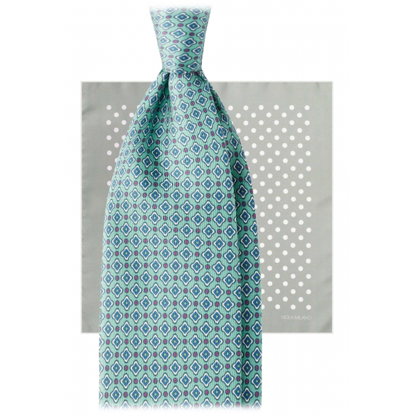 Viola Milano - Essential Italian Silk Package - Tie + Pocket Square - Handmade in Italy - Luxury Exclusive Collection