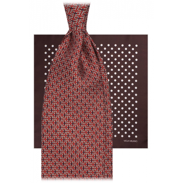 Viola Milano - Essential Italian Silk Package - Tie + Pocket Square - Handmade in Italy - Luxury Exclusive Collection