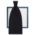 Viola Milano - Essential Knitted Silk Package - Tie + Pocket Square - Handmade in Italy - Luxury Exclusive Collection