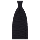Viola Milano - Pacchetto Essenziale in Maglia di Seta - Cravatta + Fazzoletto - Handmade in Italy - Luxury Exclusive Collection