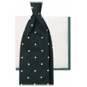 Viola Milano - Pacchetto Shantung Essenziale - Cravatta + Fazzoletto - Handmade in Italy - Luxury Exclusive Collection