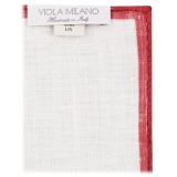Viola Milano - Pacchetto Essenziale Shantung Stripe - Cravatta + Fazzoletto - Handmade in Italy - Luxury Exclusive Collection