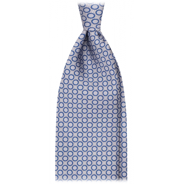 Viola Milano - Cravatta in Seta Italiana a Catena di Granchio - Grigio Misto - Handmade in Italy - Luxury Exclusive Collection