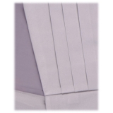 Viola Milano - Fascia in Seta Faille - Grigio Argento - Handmade in Italy - Luxury Exclusive Collection