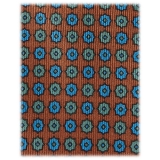 Viola Milano - Floral Pattern Handprinted Selftipped Silk Tie - Bronze - Handmade in Italy - Luxury Exclusive Collection