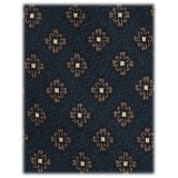 Viola Milano - Cravatta in Lana Italiana con Stampa Floreale - Blu Navy/Grigio - Handmade in Italy - Luxury Exclusive Collection