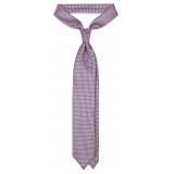 Viola Milano - Floral Pattern Selftipped Silk Tie - Rosa - Handmade in Italy - Luxury Exclusive Collection