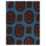 Viola Milano - Flower Printed Italian Wool Tie - Sea - Handmade in Italy - Luxury Exclusive Collection