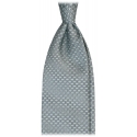 Viola Milano - Cravatta Genova Maillon in Seta Italiana con Ricamo - Mentolo - Handmade in Italy - Luxury Exclusive Collection
