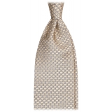 Viola Milano - Genova Maillon Selftipped Italian Silk Tie - Yellow Star - Handmade in Italy - Luxury Exclusive Collection