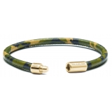Viola Milano - Bracciale in Vera Pelle Italiana Premium - Foresta Camo - Handmade in Italy - Luxury Exclusive Collection