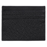 Viola Milano - Grain Leather Credit Card Holder - Black - Handmade in Italy - Luxury Exclusive Collection