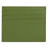Viola Milano - Porta Carte di Credito in Pelle Pieno Fiore - Verde Lime - Handmade in Italy - Luxury Exclusive Collection