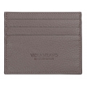 Viola Milano - Grain Leather Credit Card Holder - Taupe Grey - Handmade in Italy - Luxury Exclusive Collection