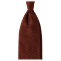 Viola Milano - Cravatta Sfoderata in Granatina Garza Fina - Cola - Handmade in Italy - Luxury Exclusive Collection