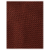 Viola Milano - Grenadine Garza Fina Unlined Tie - Cola - Handmade in Italy - Luxury Exclusive Collection