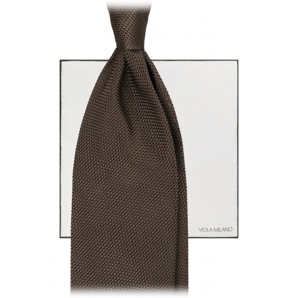 Viola Milano - Confezione Regalo Grenadine - Cravatta + Fazzoletto - Verde - Handmade in Italy - Luxury Exclusive Collection