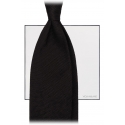 Viola Milano - Confezione Regalo Grenadine - Cravatta + Fazzoletto - Nero - Handmade in Italy - Luxury Exclusive Collection