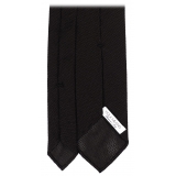 Viola Milano - Grenadine Gift Package - Tie + Pocket Square - Black - Handmade in Italy - Luxury Exclusive Collection