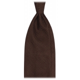 Viola Milano - Grenadine Gift Package - Tie + Pocket Square - Brown - Handmade in Italy - Luxury Exclusive Collection