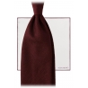 Viola Milano - Confezione Regalo Grenadine - Cravatta + Fazzoletto - Bordeaux - Handmade in Italy - Luxury Exclusive Collection