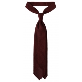 Viola Milano - Confezione Regalo Grenadine - Cravatta + Fazzoletto - Bordeaux - Handmade in Italy - Luxury Exclusive Collection