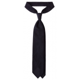 Viola Milano - Confezione Regalo Grenadine - Cravatta + Fazzoletto - Navy - Handmade in Italy - Luxury Exclusive Collection
