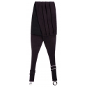 Viola Milano - Fascia in Seta Grosgrain - Nero - Handmade in Italy - Luxury Exclusive Collection