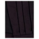 Viola Milano - Fascia in Seta Grosgrain - Nero - Handmade in Italy - Luxury Exclusive Collection