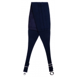 Viola Milano - Fascia in Seta Grosgrain - Navy di Mezzanotte - Handmade in Italy - Luxury Exclusive Collection