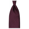 Viola Milano - Hilario Chain Selftipped Italian Silk Tie - Navy/Wine - Handmade in Italy - Luxury Exclusive Collection